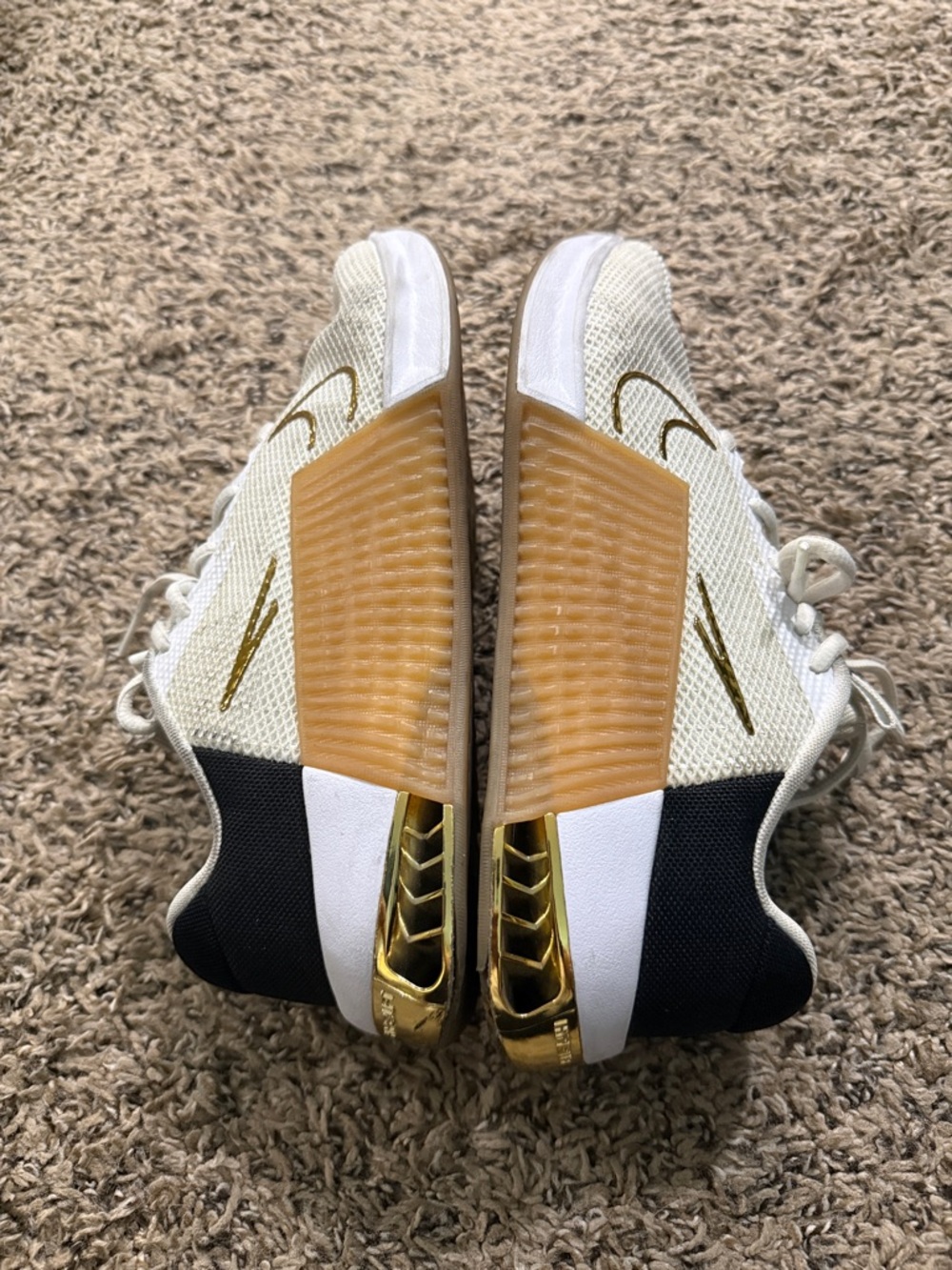 Nike Metcon 9 Custom - White, Black & Gold - Women’s 9